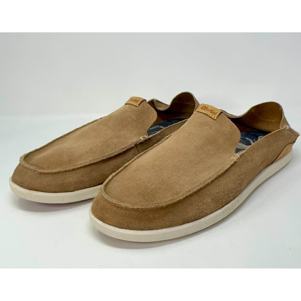Olukai Nalukai Kala Suede Slip On Mens Size 14 Laceless Shoes Drop In Heel Beach